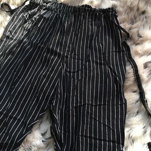 Striped tie pants